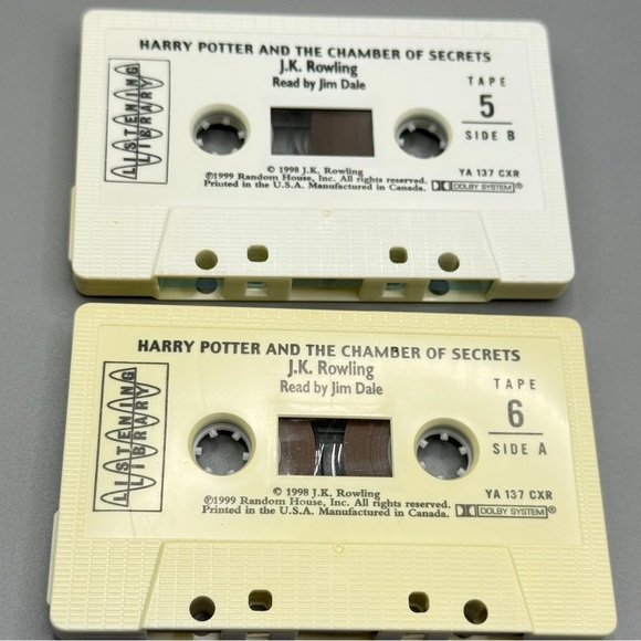 📚 Harry Potter Chamber of Secrets Jim Dale Audiobook 6 Cassette Tapes w/ Box - Picture 3 of 16